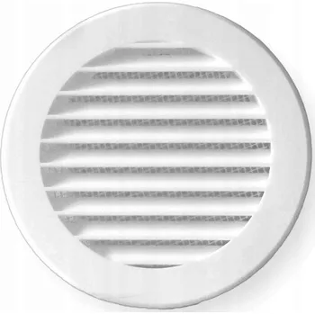 Větrací mřížka Šikmý kryt ventilátoru se sítí, průměr 150 mm, bílý