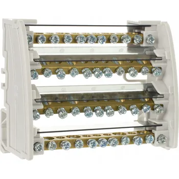 ROZVODNÁ BLOKOVÁ SVORKOVNICE 4x11 160A NA DIN LIŠTU TH35 PAWBOL E.4077