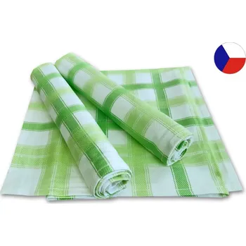 Utěrka Bambusové utěrky Střední kostka zelená 3ks