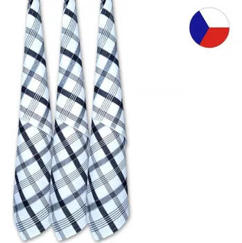 Utěrka Kuchyňské utěrky EXTRA Moderní káro černé 3ks