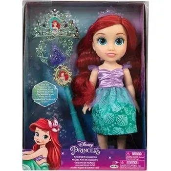 Velká panenka Disney princess Arielka ARIEL s doplňky diadém tiára hůlka