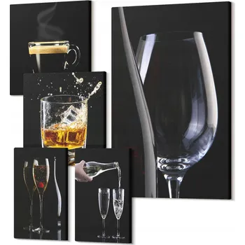 Obraz Sada nástěnných obrazů na plátně pro domácnost - Koktejly, nápoje, barový styl