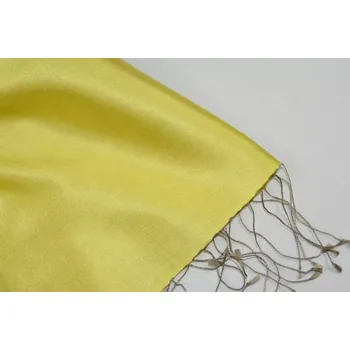 Šála Hedvábná šála Šrínagar - Citrónově žlutá