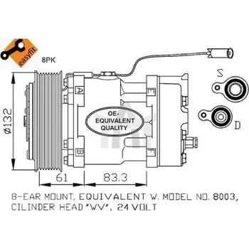 Kompresor klimatizace Kompresor - klimatizace NRF NRF32753