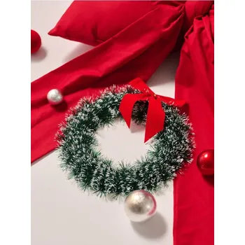 Vánoční dekorace Sinsay - Dekorativní vánoční věnec - tmavě zelená - 776GF-79X - 776GF-79X-ONE