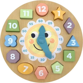Dřevěná hračka TOOKY TOY Dřevěné hodiny