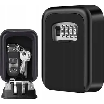 Trezor VENKOVNÍ SCHRÁNKA NA KLÍČE S KÓDEM, KOVOVÝ BEZPEČNOSTNÍ SEJF