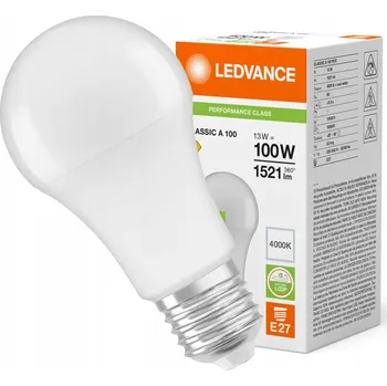 Žárovka OSRAM LEDVANCE LED CLASSIC A 13W 840 FR E27 4099854049002