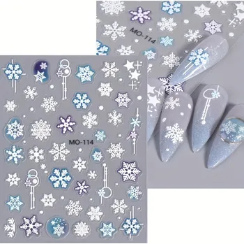 Barevné vánoční samolepky na nehty