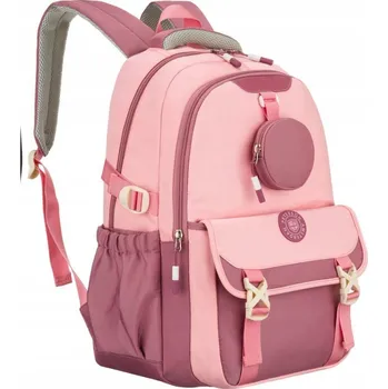 Městský batoh Školní batoh vícekomorový Peterson růžový 26 l