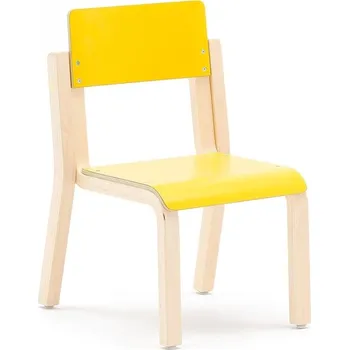 Jídelní židle Dětská židle DANTE, výška 260 mm, bříza/žlutá