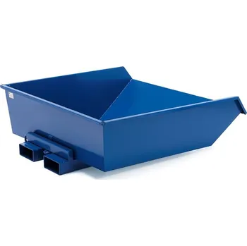 Zásuvkový kontejner Výklopný kontejner HEAP, nízký, 900 l, modrý