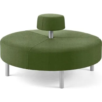 Pohovka Kulatá sedačka DOT, kruhové opěradlo, Ø 1300 mm, potah Medley, mechově zelená