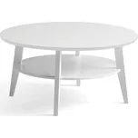 Konferenční stolek HOLLY, Ø 1000 mm, bílý