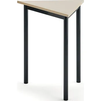 Jídelní stůl Stůl BORÅS TRIANGEL, 700x600x720 mm, antracitově šedé nohy, HPL deska, bříza