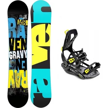 Snowboarding Raven Gravy junior mini dětský snowboard + Raven FT360 black/lime vázání 100 cm + XL (EU 43-46) + DÁREK + Doprava ZDARMA