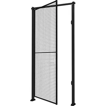 Plot Jednokřídlé dveře X-STORE, levé, vč. sloupků a drátěné výplně, 2300x1000 mm, kování pro visací zámek