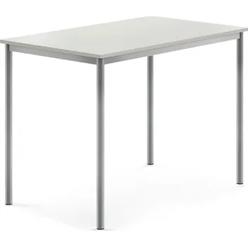 Jídelní stůl Stůl BORÅS, 1200x800x900 mm, stříbrné nohy, HPL deska, šedá