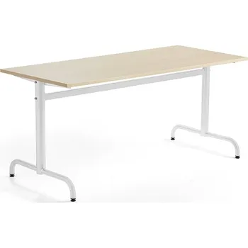 Jídelní stůl Stůl PLURAL, 1600x700x720 mm, akustická HPL deska, bříza, bílá