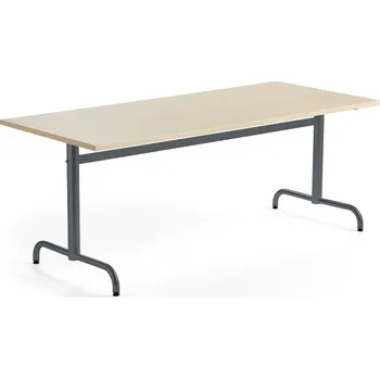 Jídelní stůl Stůl PLURAL, 1800x800x720 mm, akustická HPL deska, bříza, antracitově šedá