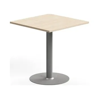 Jídelní stůl Stůl ALVA, 700x700x720 mm, upevnitelný, vysokotlaký laminát, stříbrná/bříza