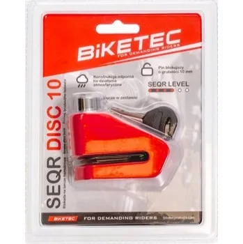 Motozámek BIKETEC SEQR ZÁMEK BRZDOVÉHO KOTOUČE, TRN 10mm