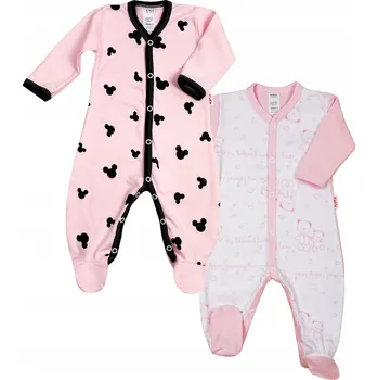Kojenecké oblečení OVERAL Dupačky 2 ks sada vel. 92 Myška Medvídci Růžová KLEKLE