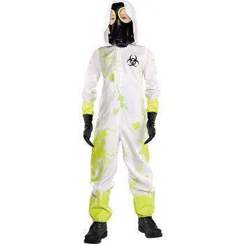 Karnevalový kostým Ochranný oblek / kombinéza do zamořené zóny, kostým Halloween, velikost 6-8 let (116-128 cm)