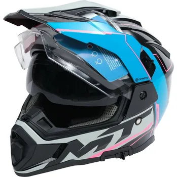 Helma na motorku Přilba CF MOTO MT (černá/modrá/růžová) Vyberte velikost: XL