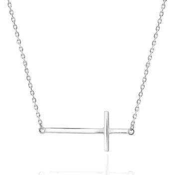 Náhrdelník AGATO Stříbrný náhrdelník s jemným křížkem AGS230/47