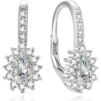 Náušnice AGATO Blyštivé stříbrné náušnice se zirkony AGUC1296L