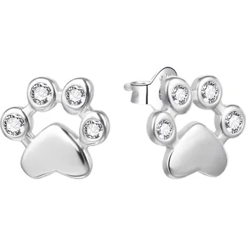 Náušnice AGATO Roztomilé stříbrné náušnice ve tvaru tlapky AGT-E224PW