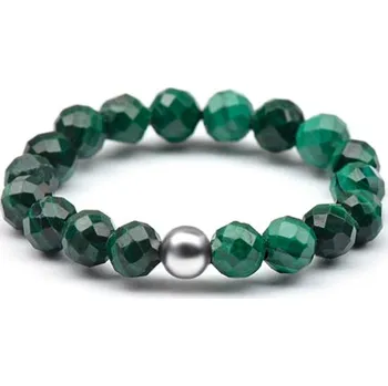 Prsten AGATO Minerální prsten se zeleným malachitem POL-R07 Velikost: 49 -52 (1,20 g)