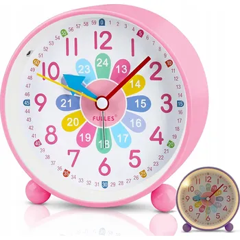 Budík Dětský budík tichý, dětský budík na baterie, analogový