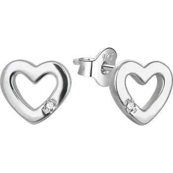 Náušnice AGATO Stříbrné srdíčkové náušnice AGUP3461