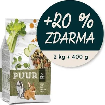 Krmivo pro hlodavce Witte Molen PUUR PUUR rabbit - králík 2kg + 400g ZDARMA