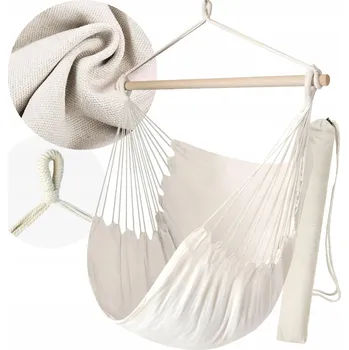 Zahradní houpačka ZAHRADNÍ ZÁVĚSNÉ KŘESLO HOUPACÍ KOKON BRAZILSKÉ HOUPAČKA BOHO BÉŽOVÁ