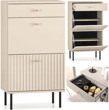 Botník Botník Konsimo 55 x 98 x 34 cm krémová