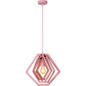 Lucide MAURO - Závěsné svítidlo Dětské - 1xE27 - Růžové