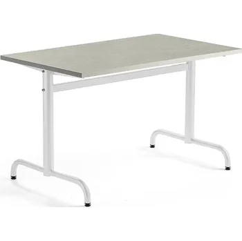 Jídelní stůl Stůl PLURAL, 1200x700x720 mm, linoleum, šedá, bílá