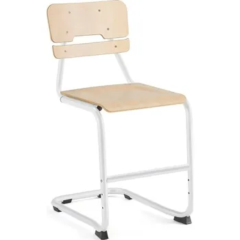 Školní židle LEGERE I, výška 500 mm, bílá, bříza
