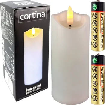 Svíčka LED SVÍČKA NA BATERIE BÍLÁ SVÍČKA EFEKT PLAMENE 12,5 CM DO HŘBITOVNÍCH SVÍČEK