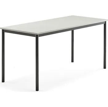 Jídelní stůl Stůl BORÅS, 1600x700x760 mm, antracitově šedé nohy, HPL deska, šedá