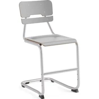 Školní židle LEGERE I, výška 500 mm, stříbrná, šedá