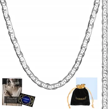 Řetízek STŘÍBRNÝ ŘETÍZEK MARINA GUCCI ŻYLETKA MĘSKI 55 cm PLNÝ ŘETĚZ STŘÍBRO 925