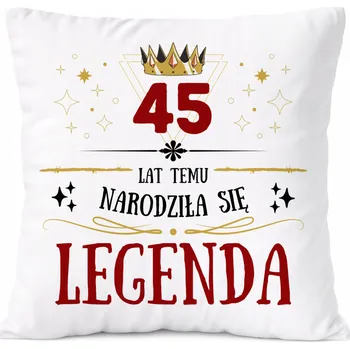 Polštář Urodziny66 Dárek Polštář s potiskem bílý PoliDraw