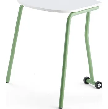 Zahradní stůl Skládací stůl HEX, 740x800x620 mm, světle zelená podnož, bílá