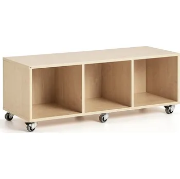 Komoda Skříňka CASPER, 3 přihrádky, bříza