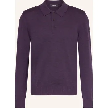 Pánský svetr Maerz Muenchen Pánská Úpletová Polokošile, tmavě fialová, XXL