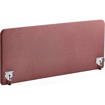 Paraván Stolový paraván ZONE, bílé svorky, 1600X650x36 mm, potah Rivet, červenofialová